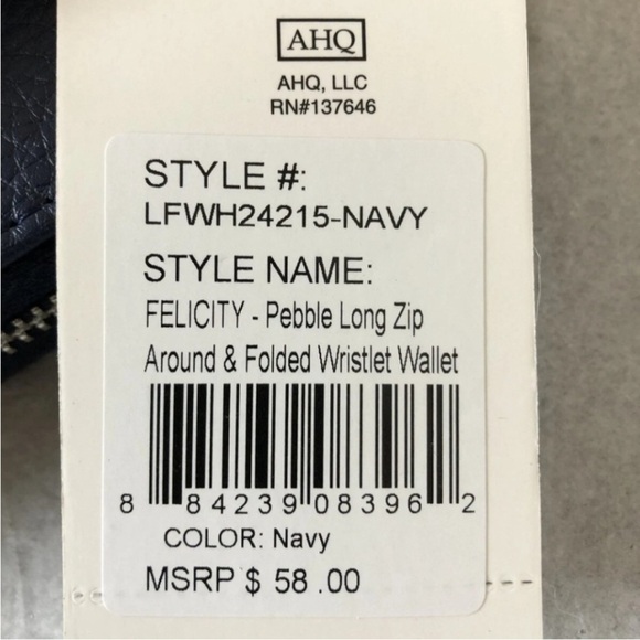 London Fog Navy Blue Clutch Wristlet - Picture 5 of 5